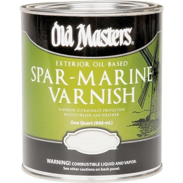 Old Masters Spar Marine Varnish, Satin, Liquid, 4 qt, Can 92304